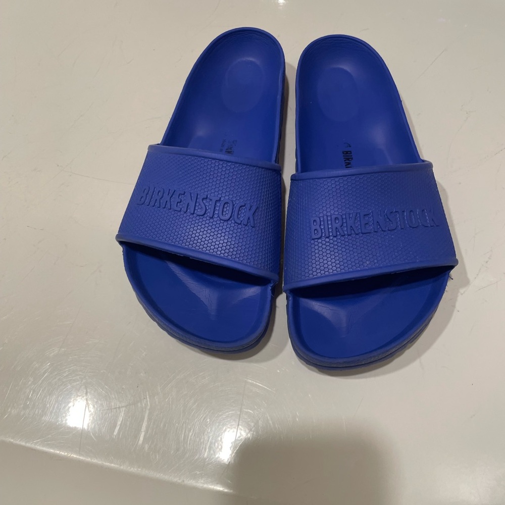 Birkenstock Vibrant Blue Slides